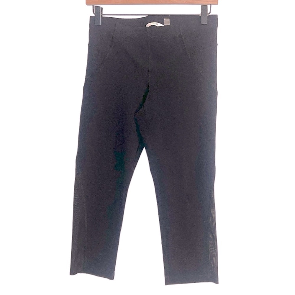 Theory 38 Dust Podium Cropped Black Leggings Black Size M
